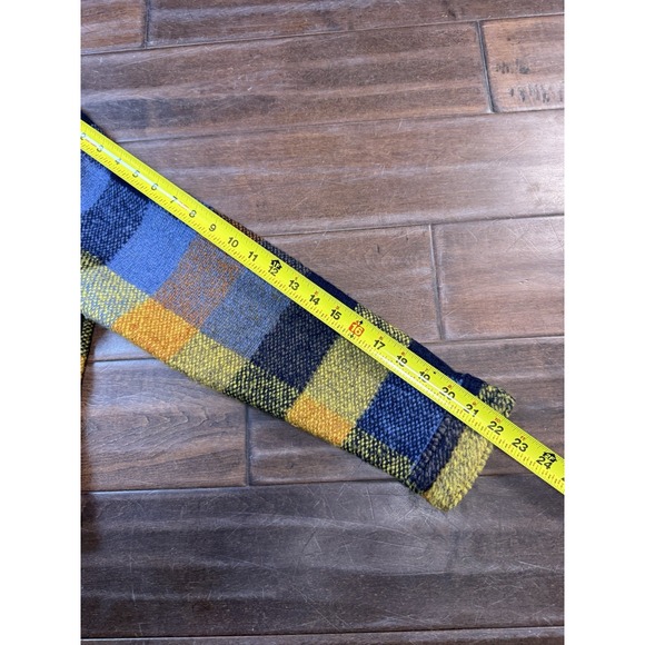 House Of Harlow 1960 Cropped Jacket Flannel Shacket | Blue Yellow | Size Medium - Picture 14 of 16